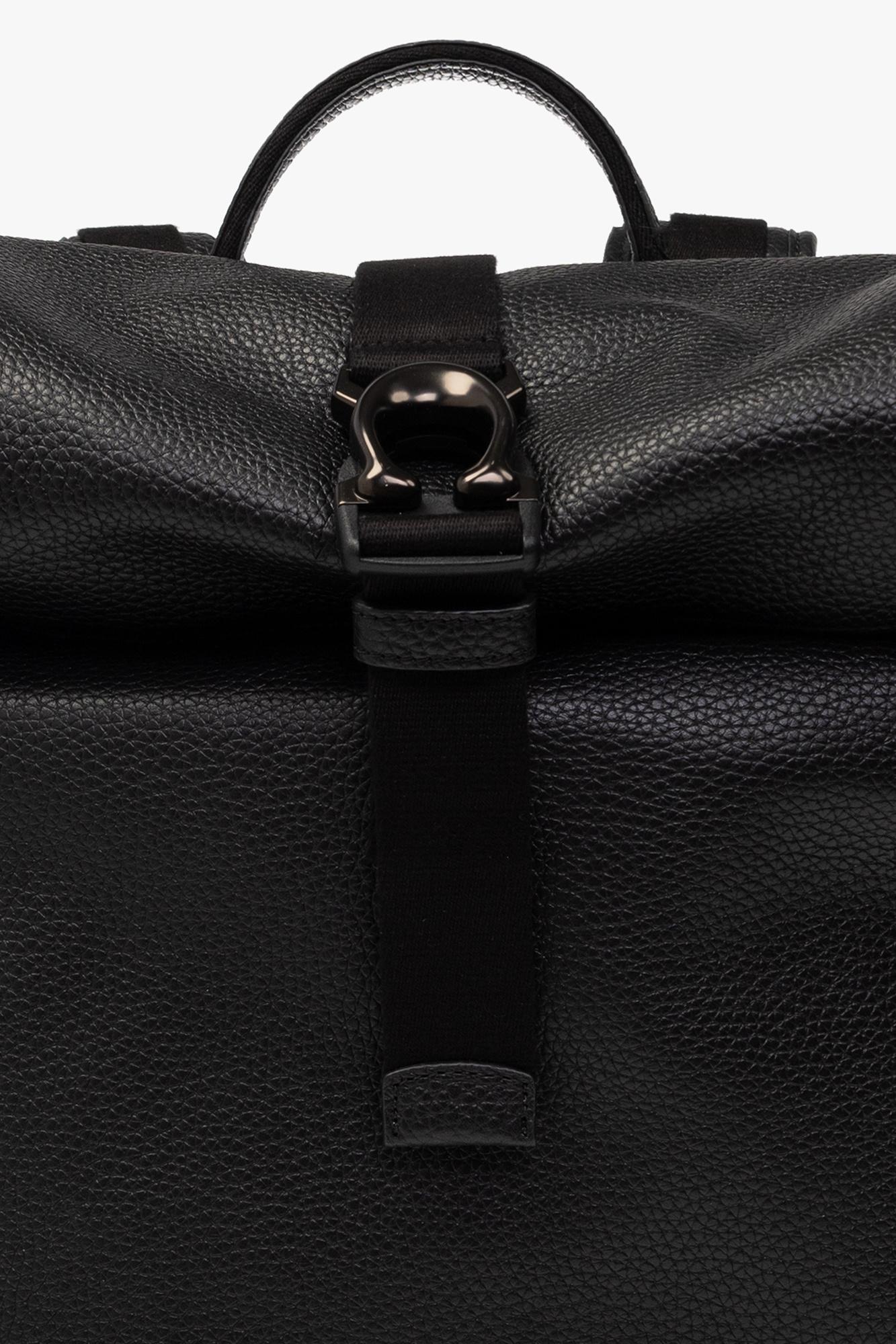 Mens coach top leather backpack