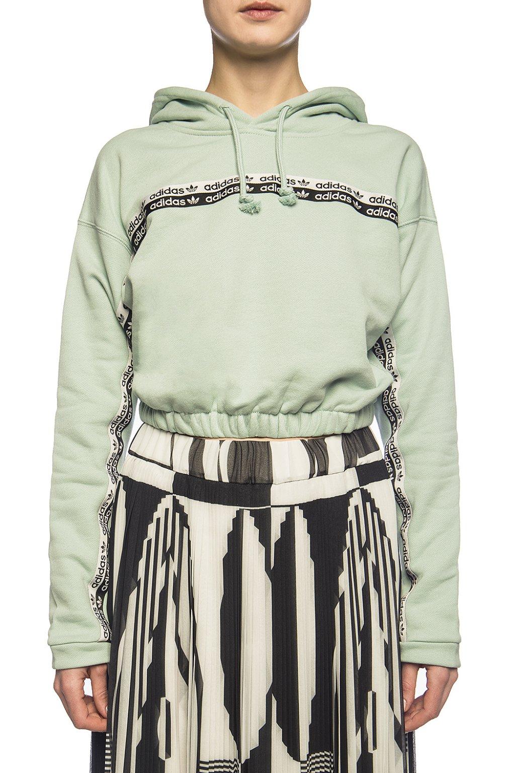 adidas cropped hooded sweatshirt
