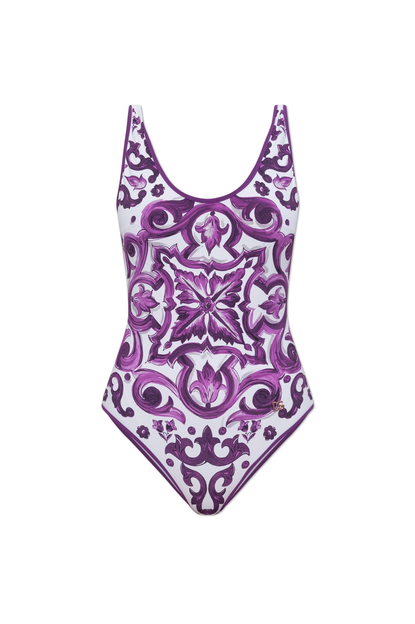ワンピース水着 DOLCE & GABBANA Woman Swimsuit Pink O9A13JFSG9R HN5IY Dolce & Gabbana high-shine one-piece Swimsuit | Pink | FARFETCH