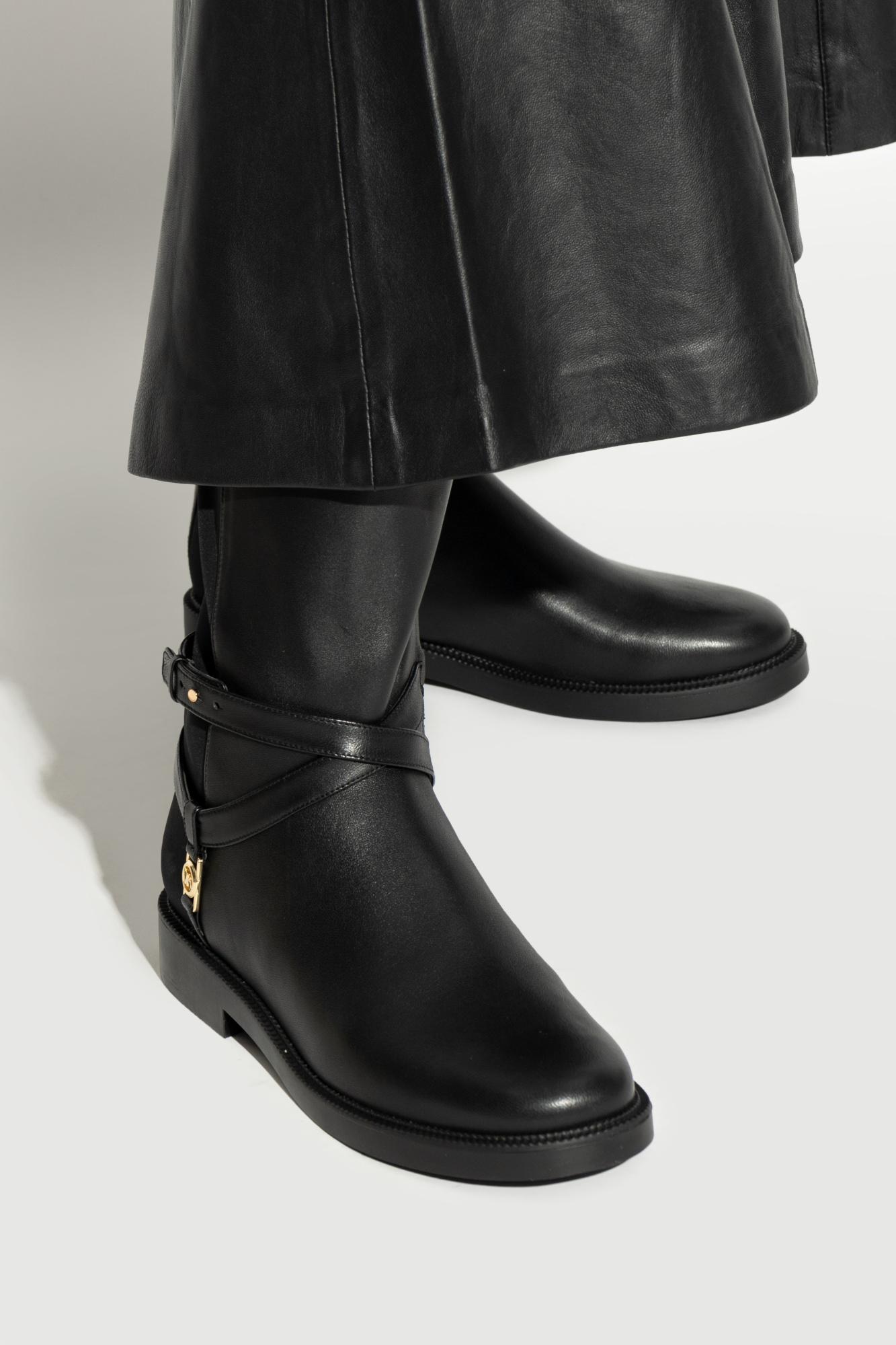 michael kors leather boots