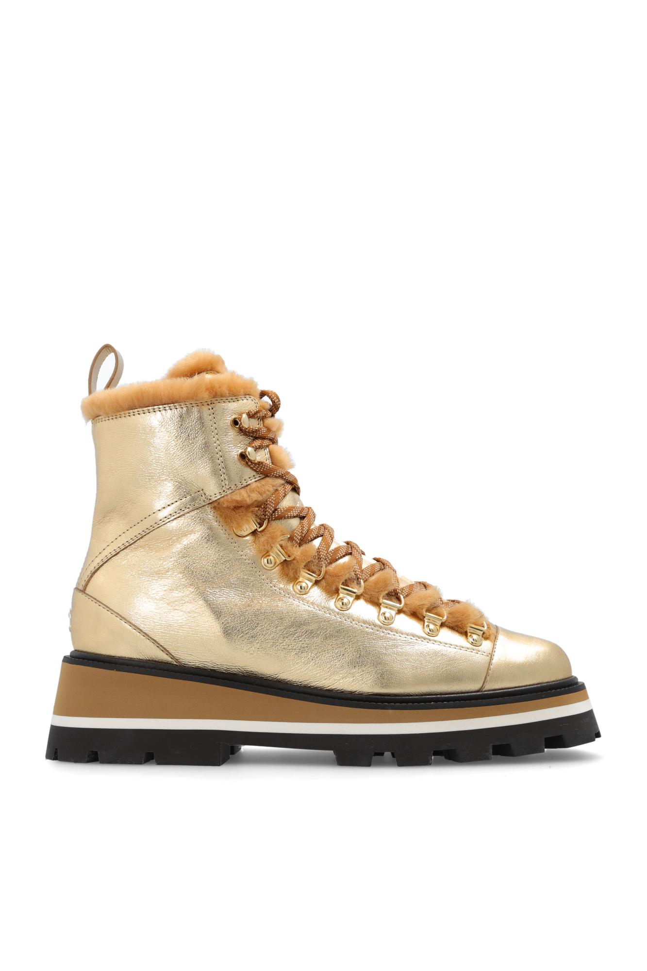Jimmy Choo chike Lace up Ankle Boots in Natural Lyst Canada