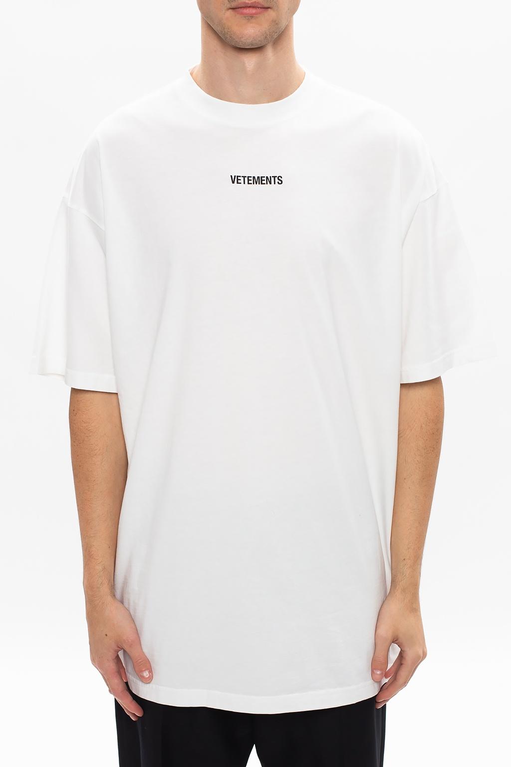 Vetements Cotton T-shirt With Logo in White for Men | Lyst