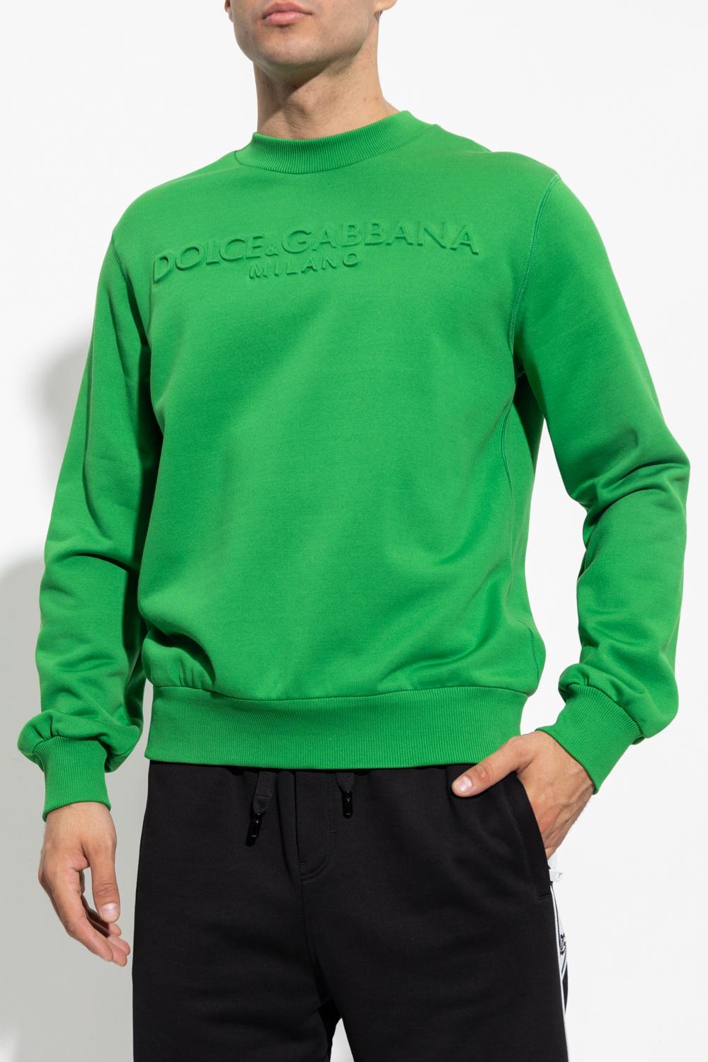 efterskrift Beskrivende periskop Dolce & Gabbana Sweatshirt With Logo in Green for Men | Lyst