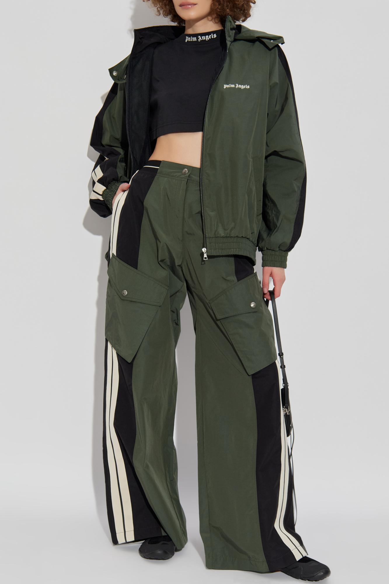 パンツ Palm Angels Wide-Leg Nylon Parachute Pants With Adjustable Palm Angels Wide-leg Nylon Parachute Pants With Adjustable