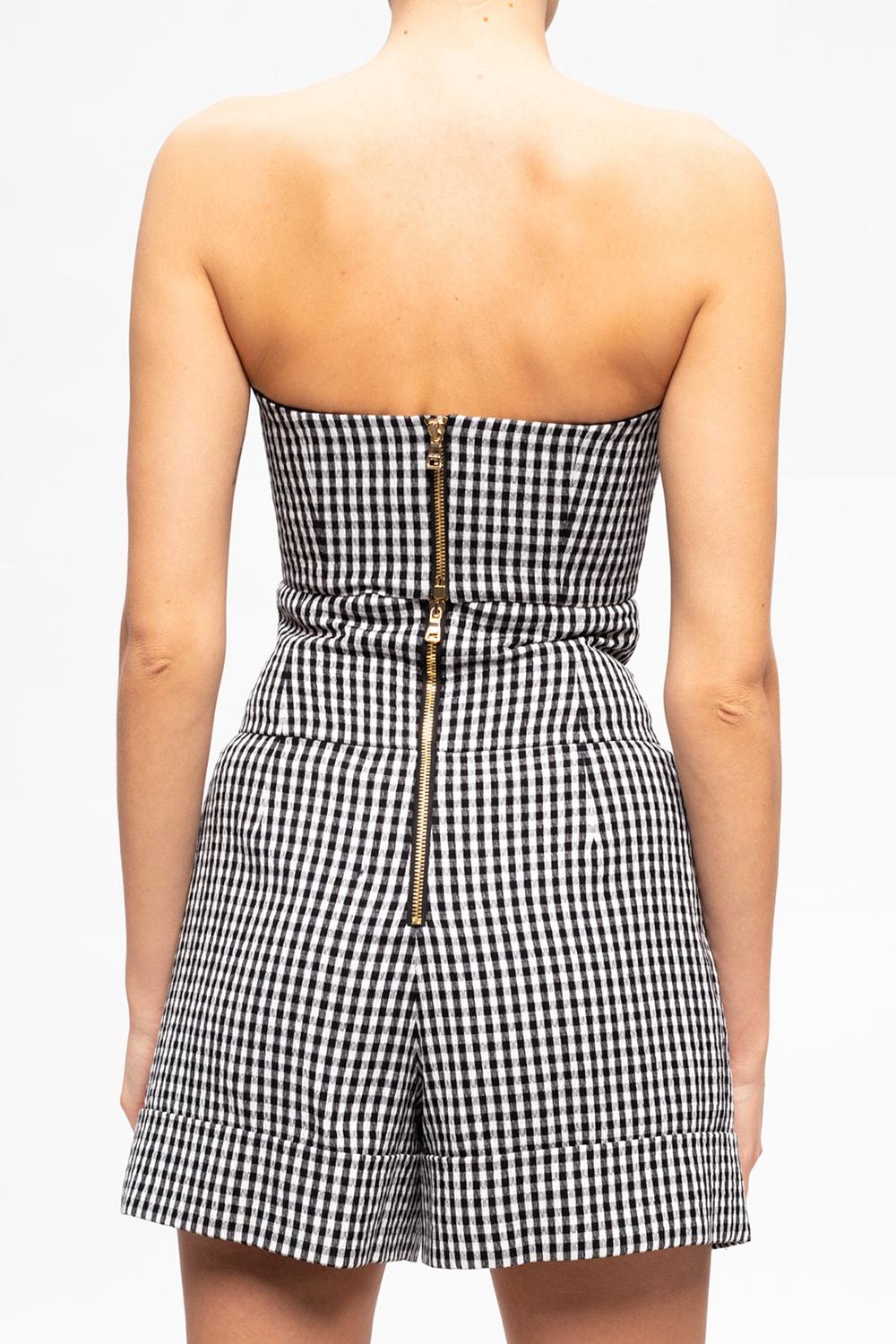 balmain crop top black