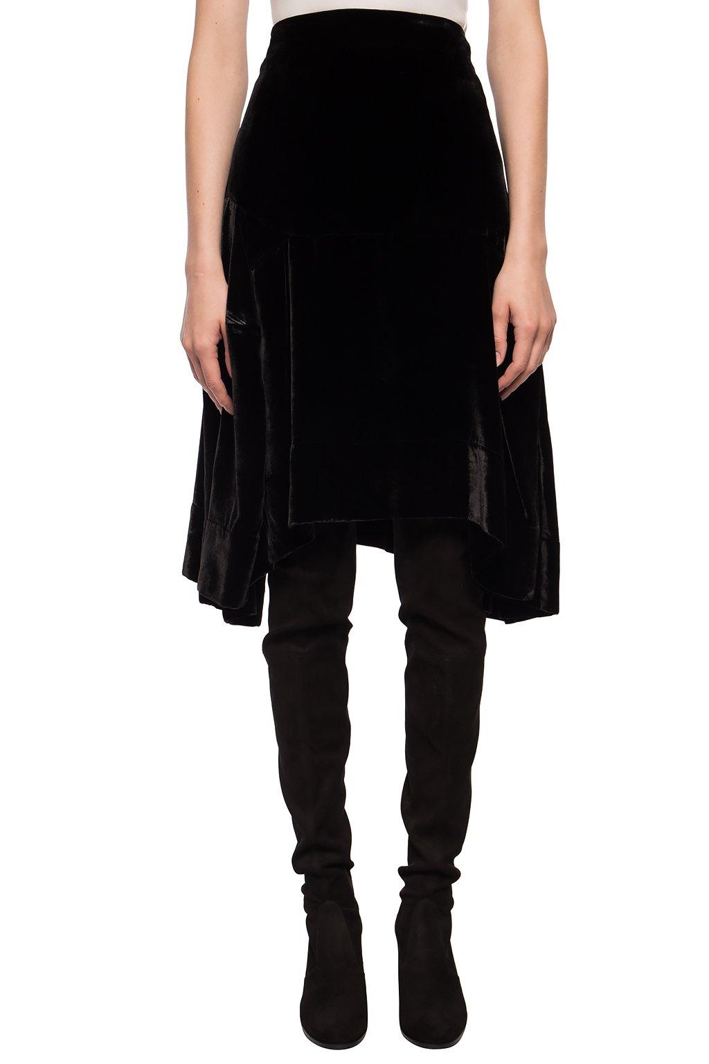 Vivienne Westwood Velvet Asymmetrical Skirt Black - Lyst