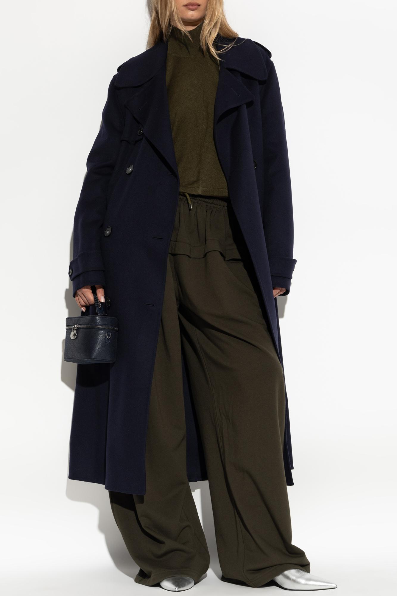 ジャケット・アウター STELLA McCARTNEY/ WOOL MELTON COAT Stella McCartney Wool Melton Zip Coat Cotton Nylon Double