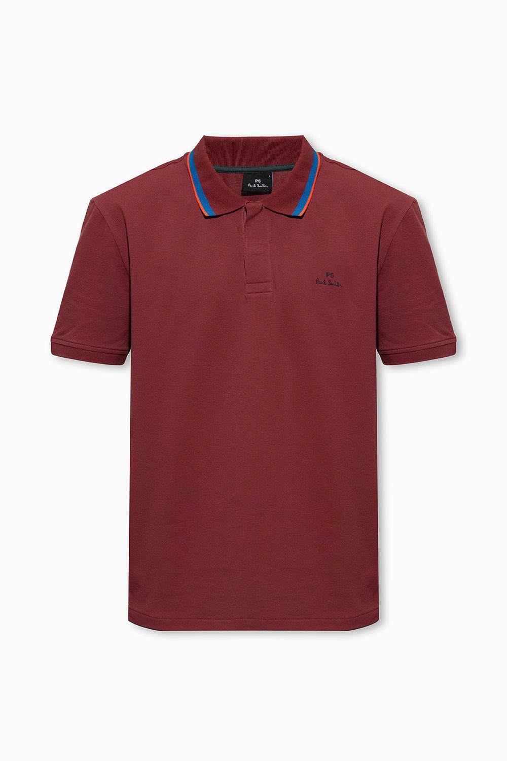 PS by Paul Smith Polo Shirt With Logo in Red for Men | Lyst