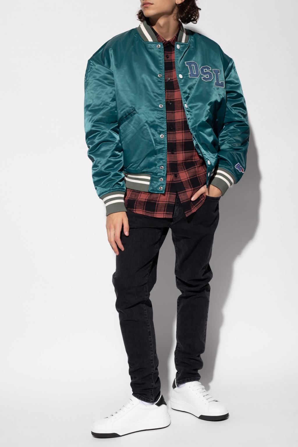 diesel blue bomber jacket