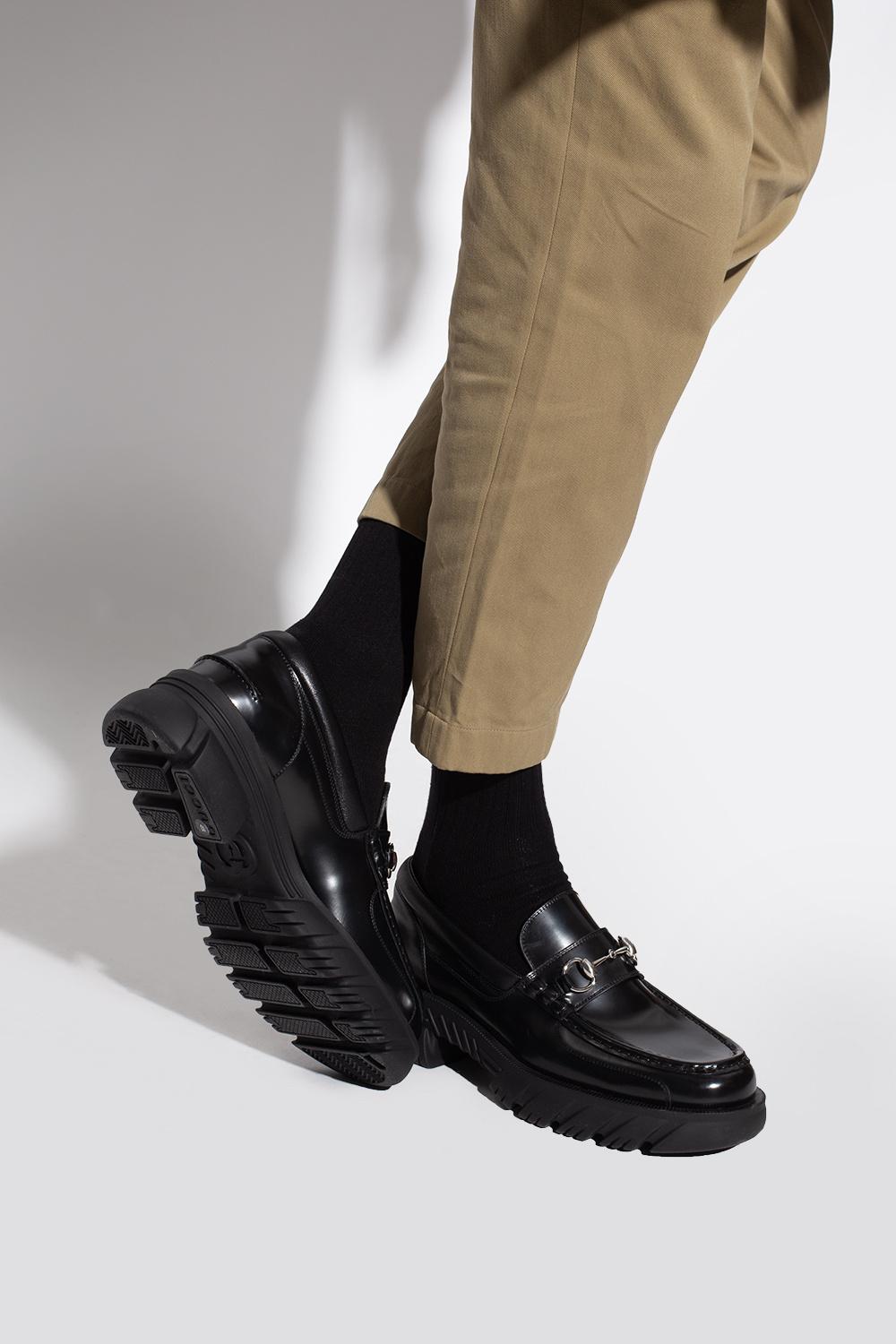 Primitiv Kritik udledning Gucci Leather Loafers in Black for Men | Lyst