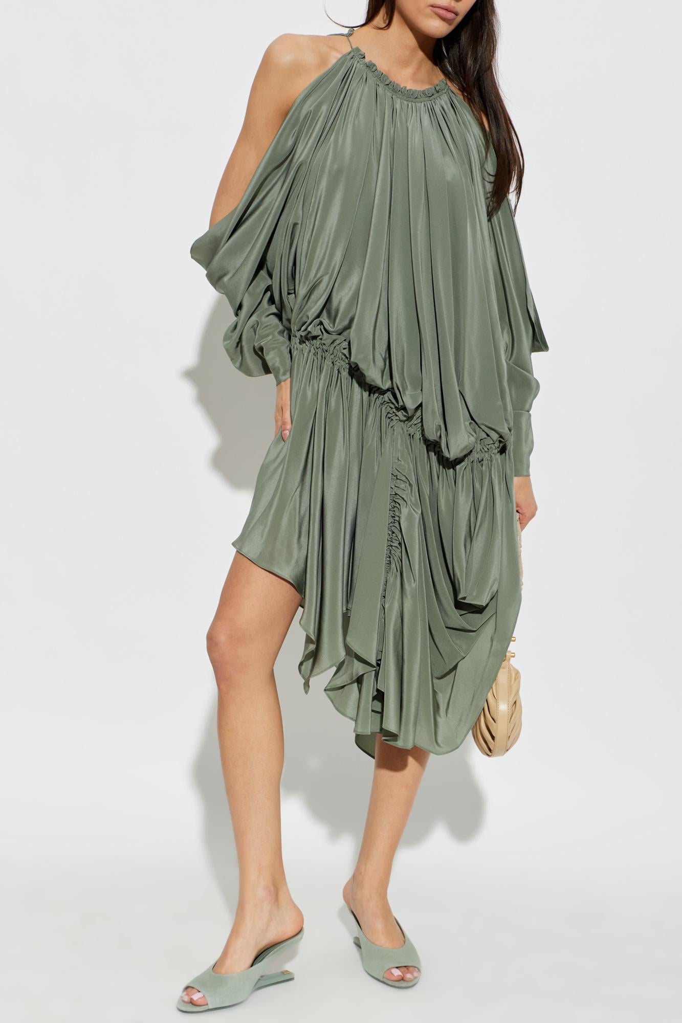 green balmain dress Long Sleeve Embroidered Dress main image 1
