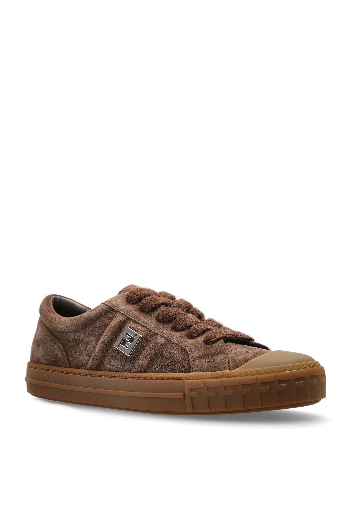 Domino Mens Fendi Sneakers Sale Fendi Men's Brown Black FF Logo