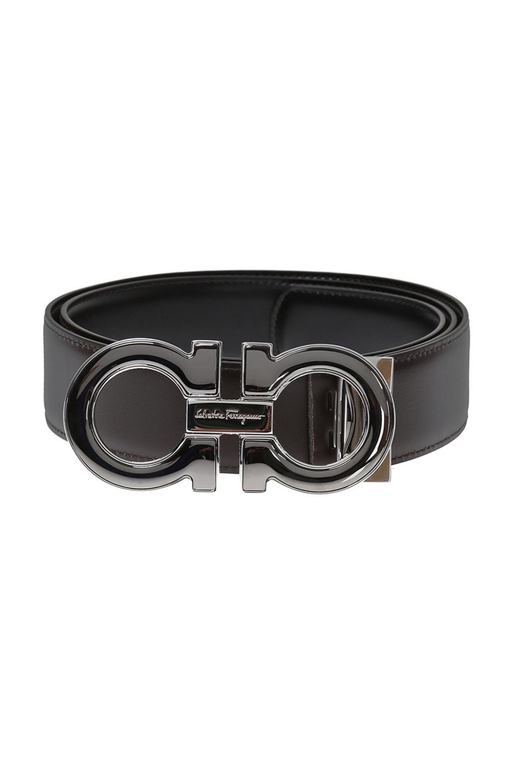 Ferragamo Reversible Leather Belt in Brown for Men - Lyst