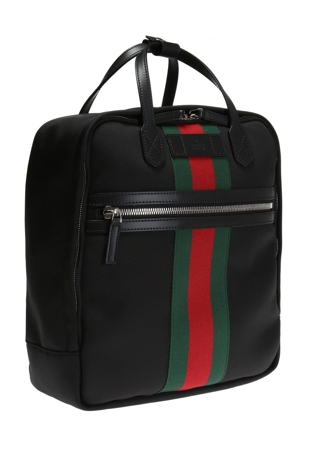 gucci web backpack