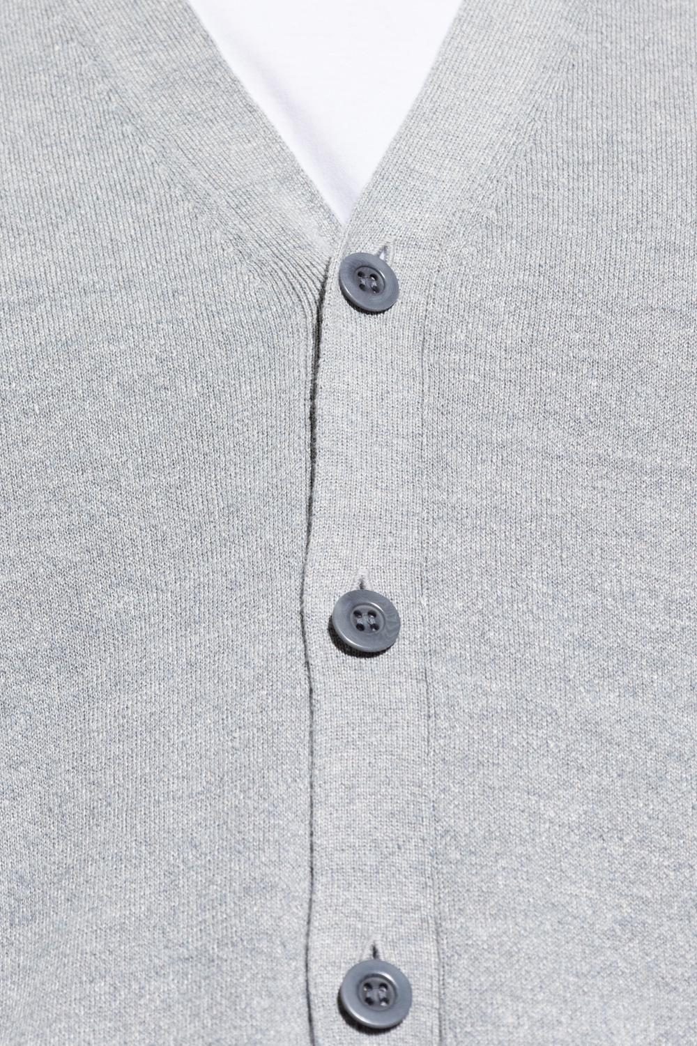 Theory Linen Cardigan With Pockets in 