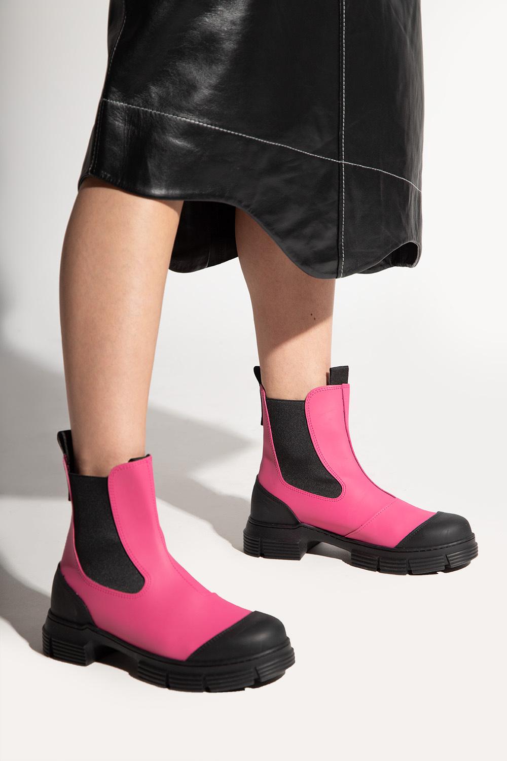 Ganni Rubber Short Rain Boots in Pink Lyst