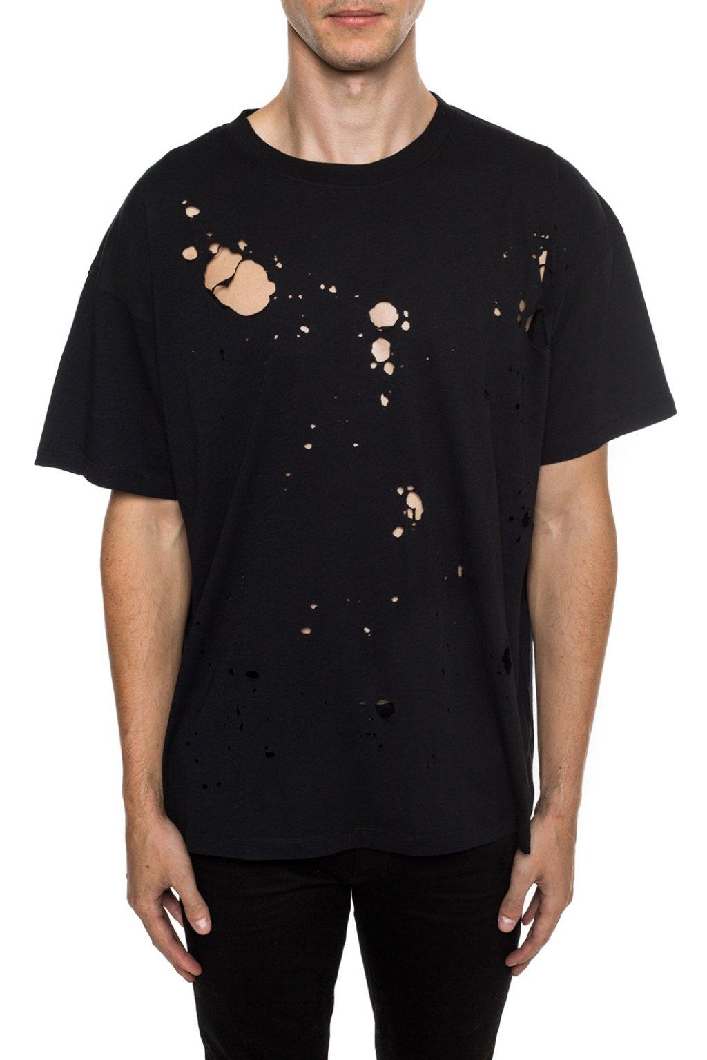 Ann Demeulemeester T-shirt With Holes Black for Men | Lyst