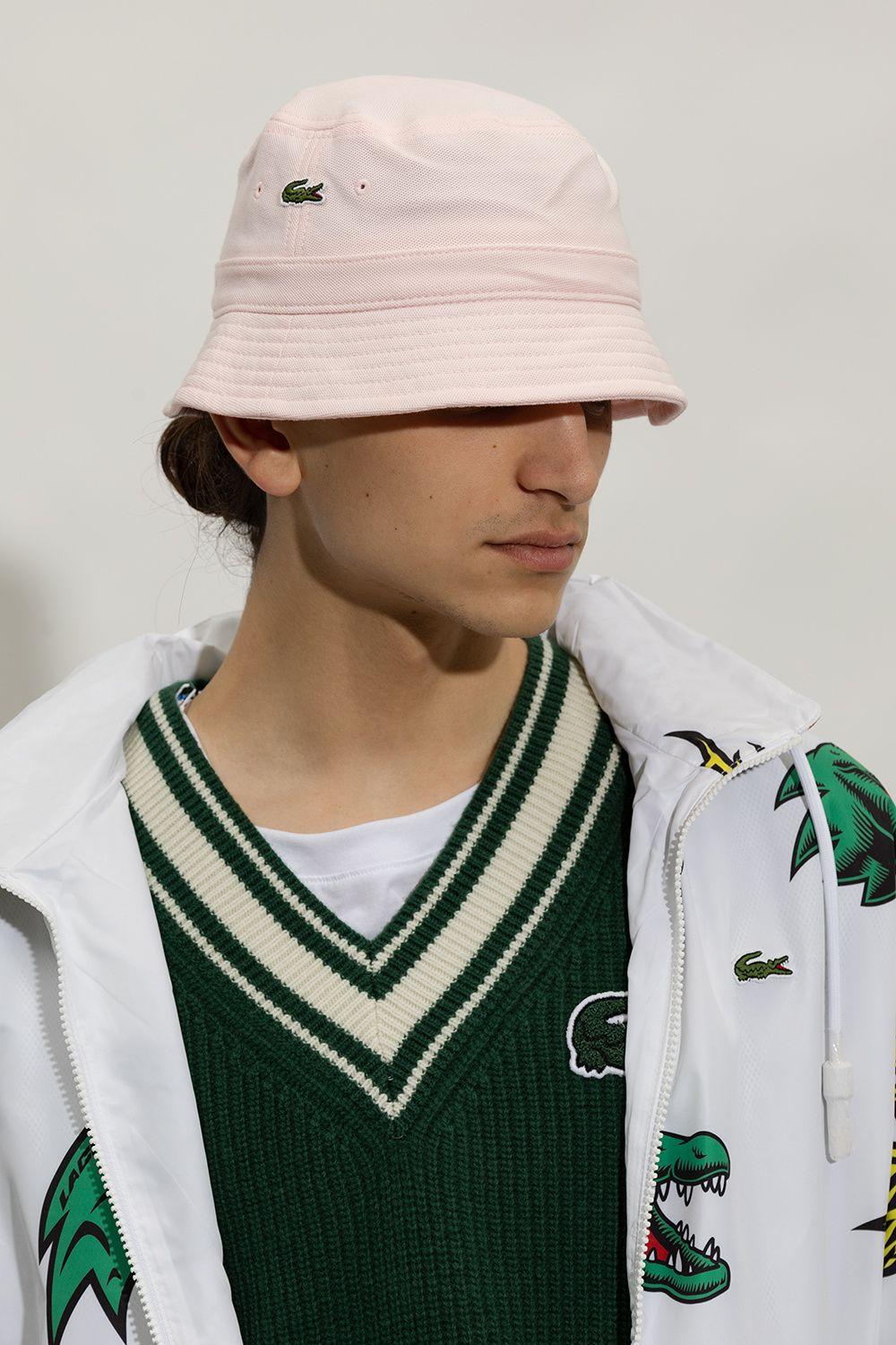Lacoste Bucket Hat With Logo in Pink | Lyst