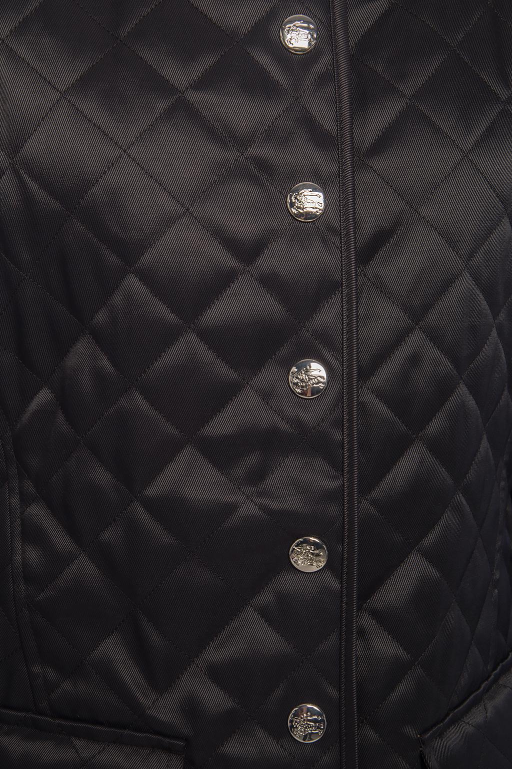 Burberry Synthetic Quilted Jacket With Decorative Snaps Lyst