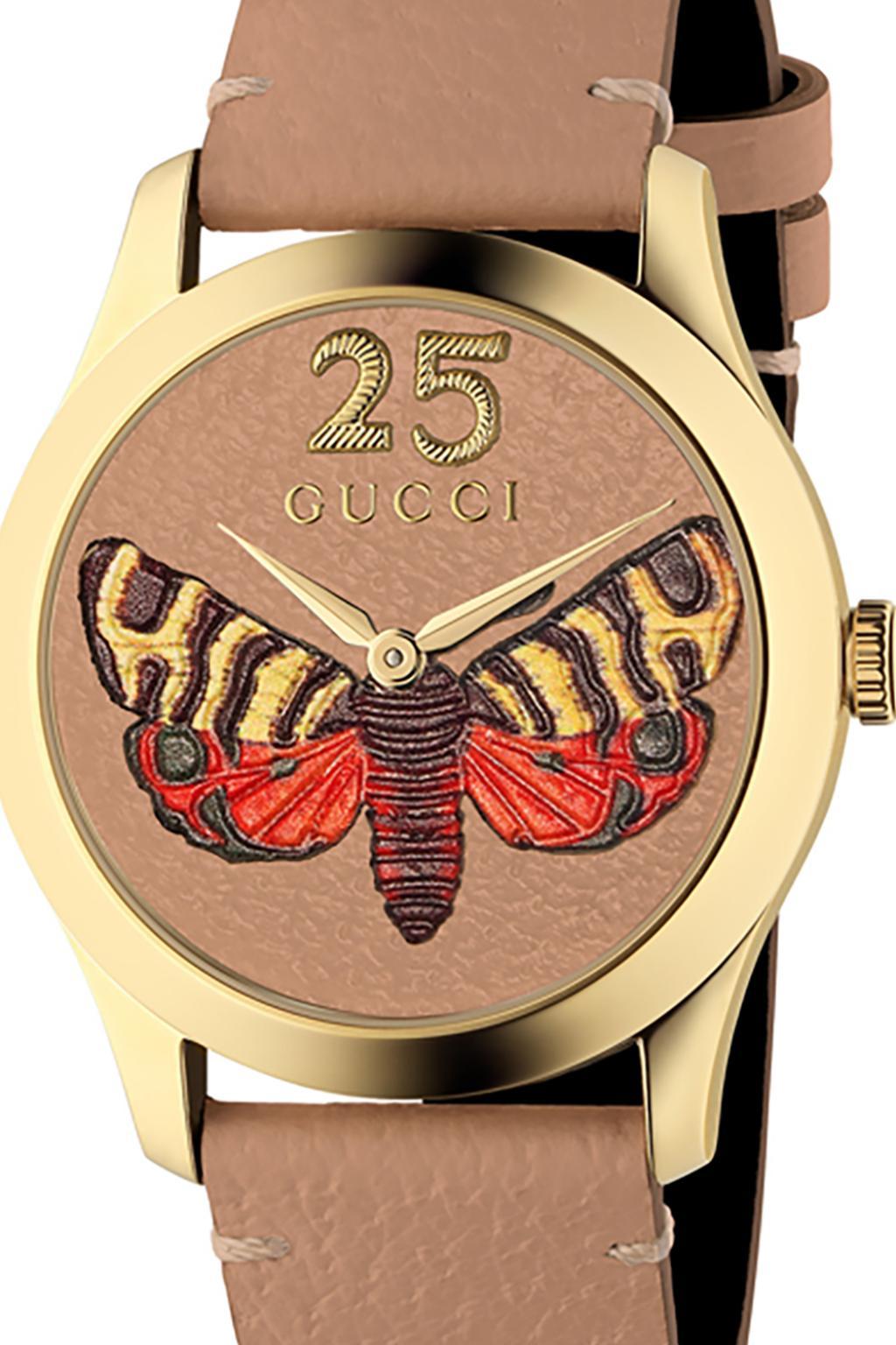 Gucci Leather 'g-timeless' Watch With 