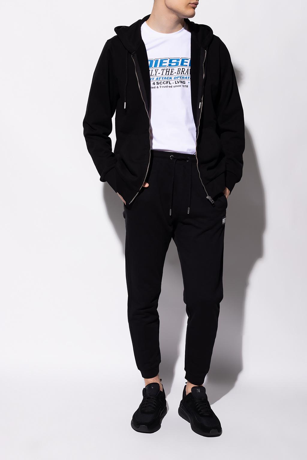 DIESEL Zip-up Hoodie in Black for Men 