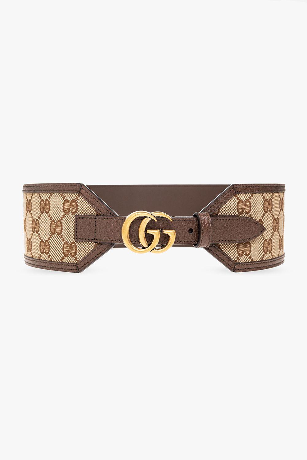 Gucci 2015 Re-edition GG Wide Leather Belt (Belts,Waist)