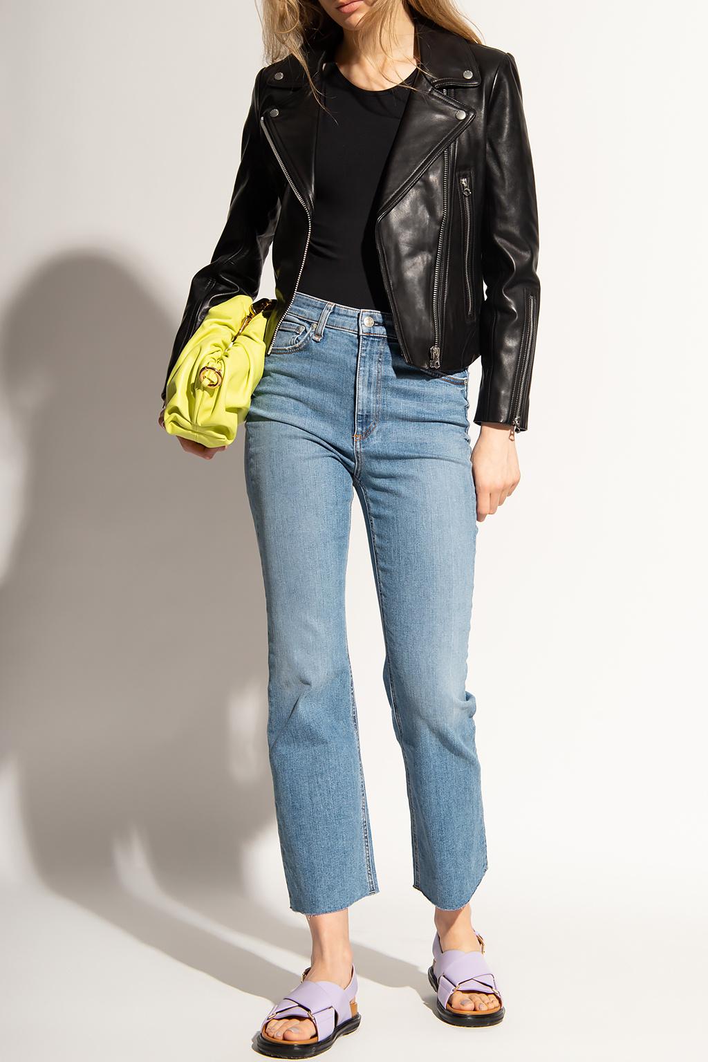 Rag u0026 Bone Mack Leather Moto Jacket | Lyst Australia