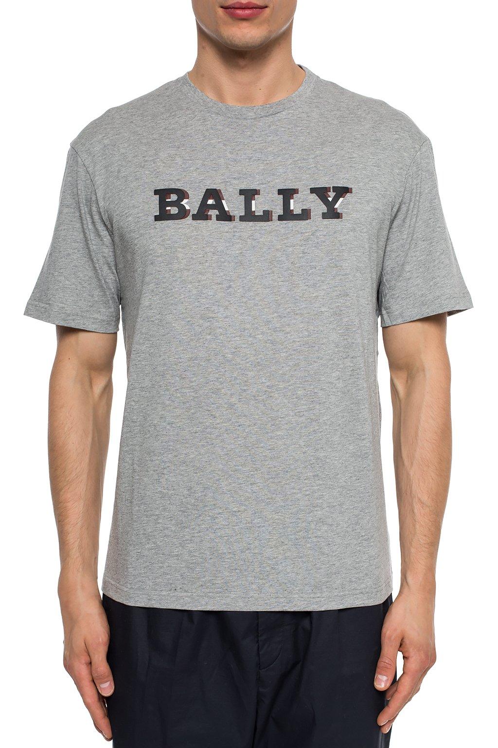 Bally Cotton Printed Logo T-shirt in Grey (Gray) for Men - Lyst