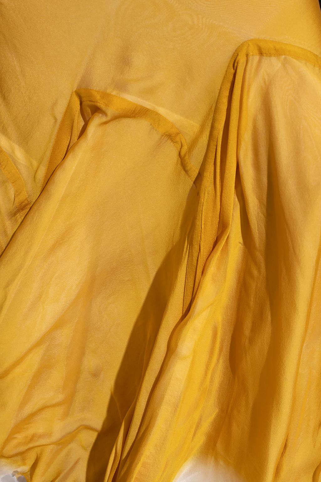 Rick Owens Silk Skirt in Yellow | Lyst