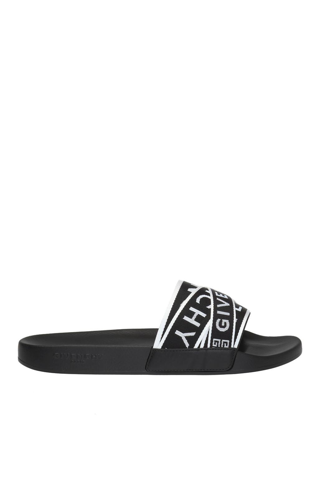 Givenchy Branded Slides in Black & White (Black) for Men - Save 45% - Lyst