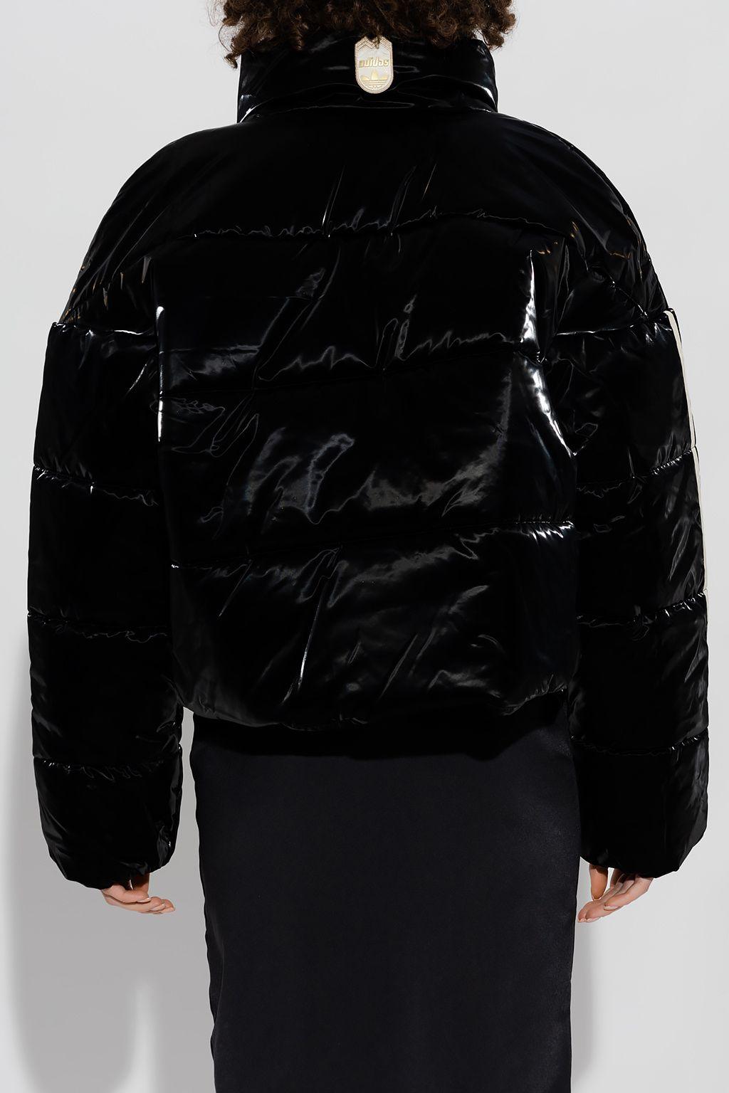 adidas Originals Puffer Jacket With Standing Collar in Black | Lyst