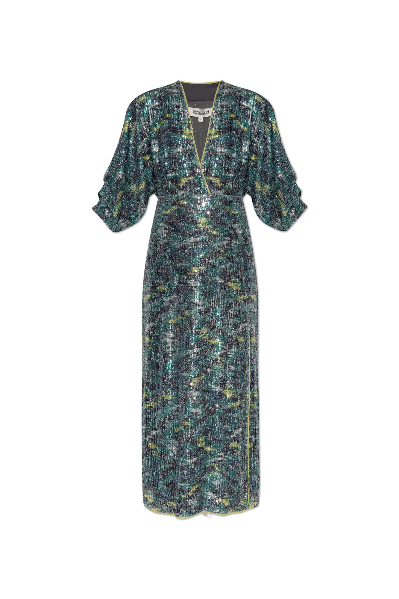 Diane von Furstenberg Sequin Dress in Green Lyst UK