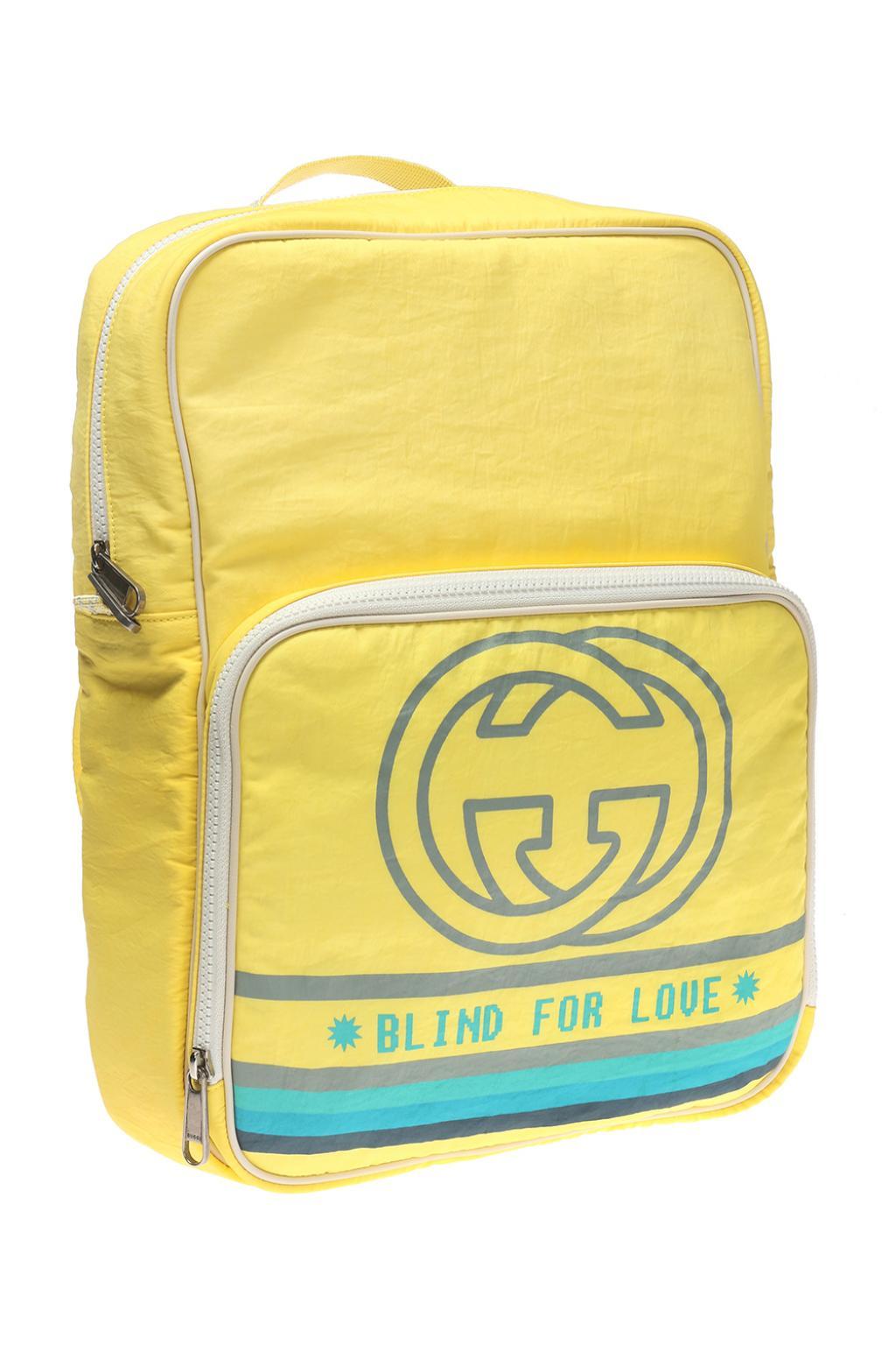 gucci yellow backpack