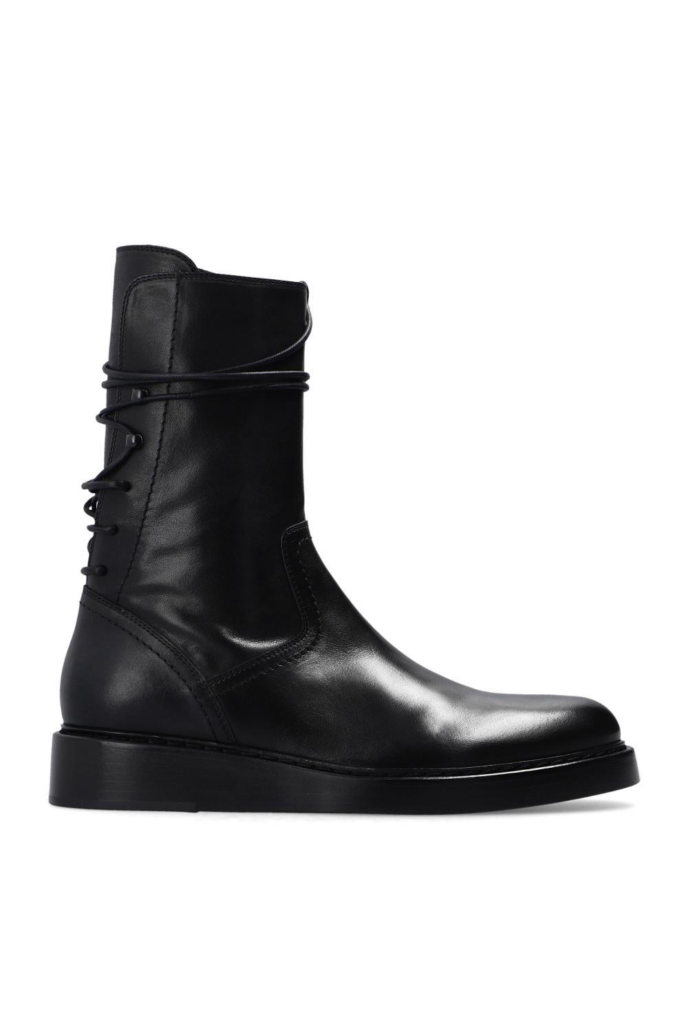 Ann Demeulemeester victor Leather Boots in Black for Men Lyst