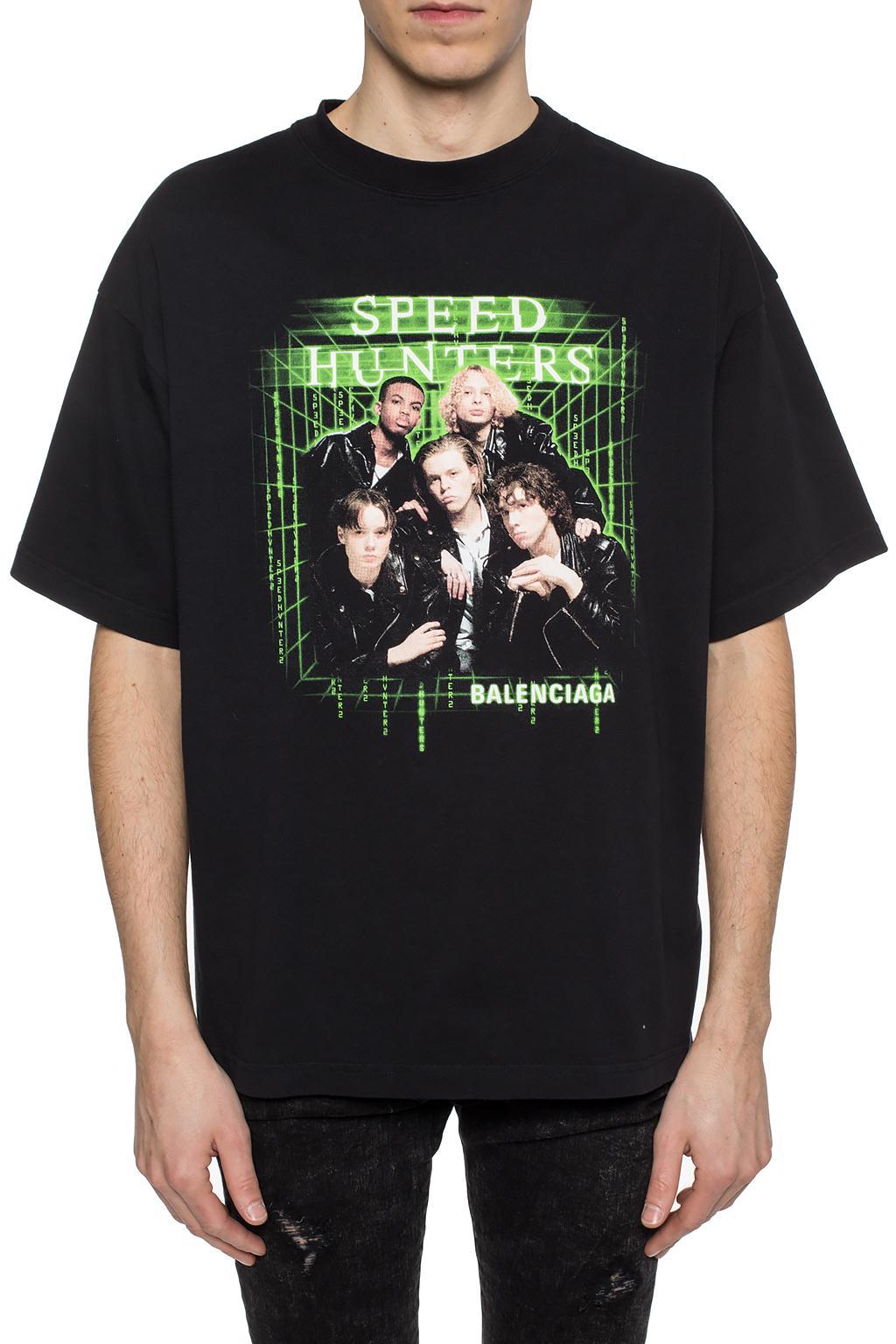 Balenciaga Oversized Speedhunters Band T-shirt in Black for Men | Lyst