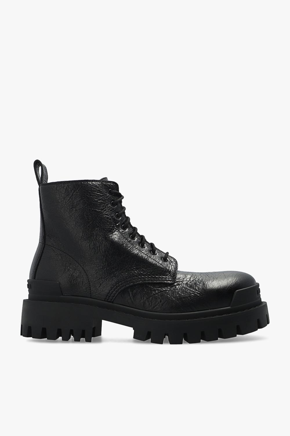 Balenciaga 'strike' Leather Shoes in Black for Men | Lyst