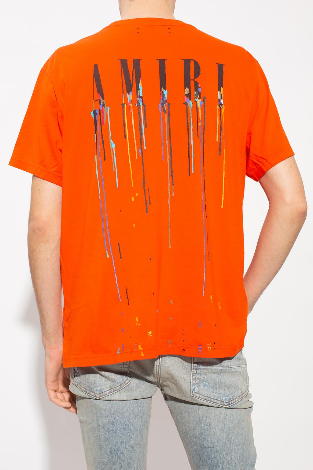 Amiri T-shirt With Logo in Orange for Men | Lyst