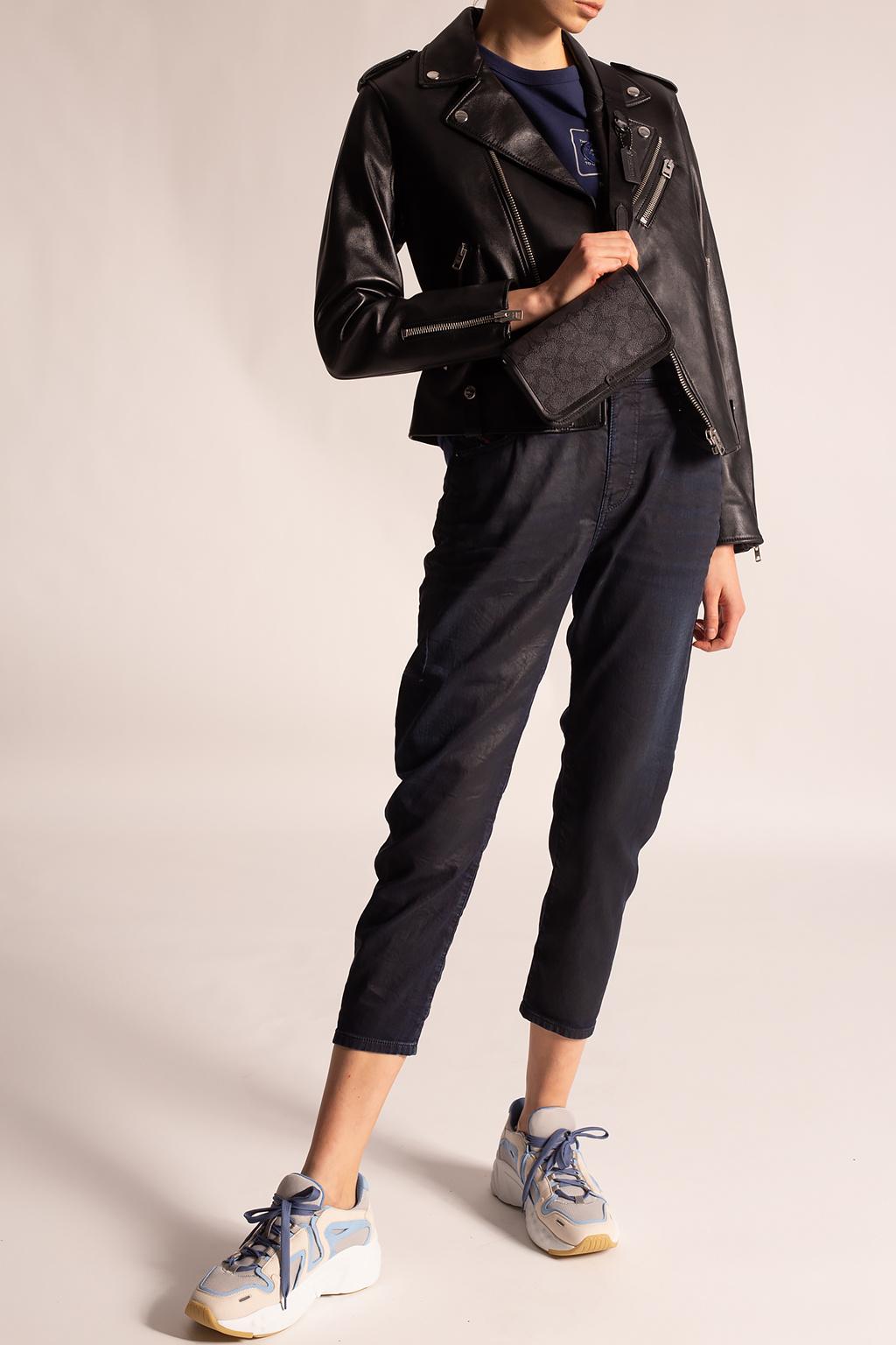 coach leather moto jacket