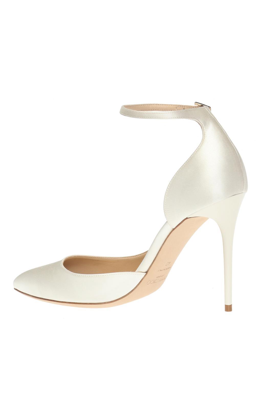 jimmy choo white satin
