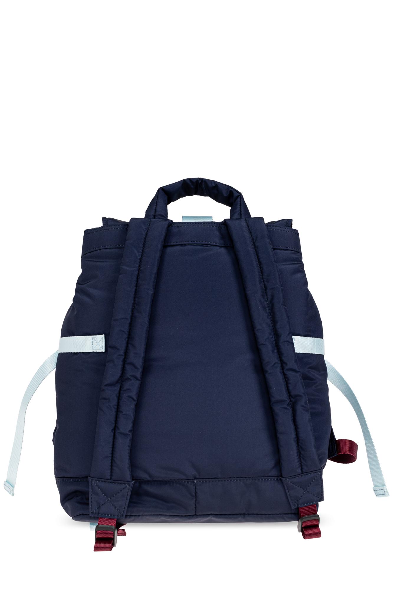 Ganni Backpack With Logo in Blue | Lyst
