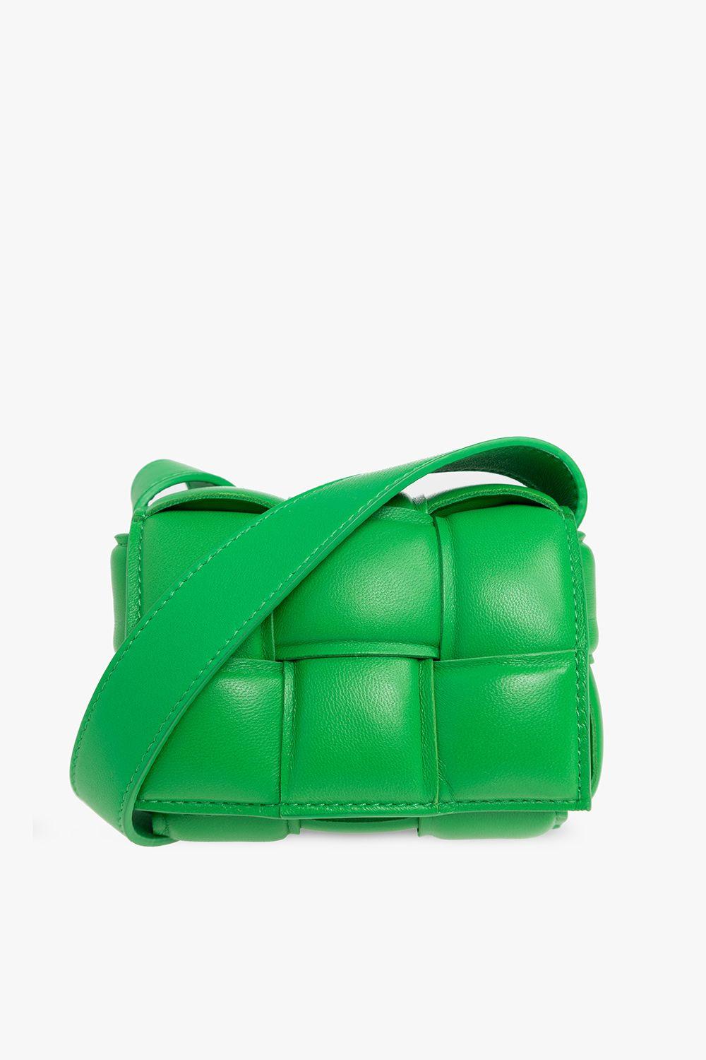 Bottega Veneta 'padded Cassette Mini' Shoulder Bag in Green | Lyst