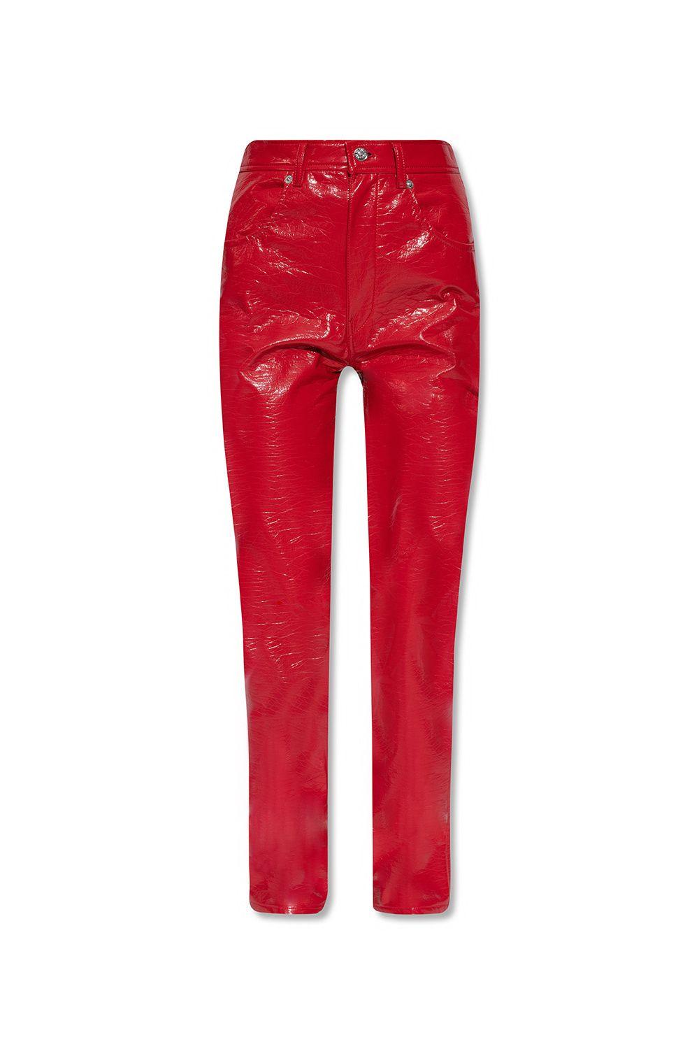 【新品】DIESEL ディーゼル P-ARCY フェイクレザー　 赤 26 diesel-RED-p-arcy-Trousers.jpeg