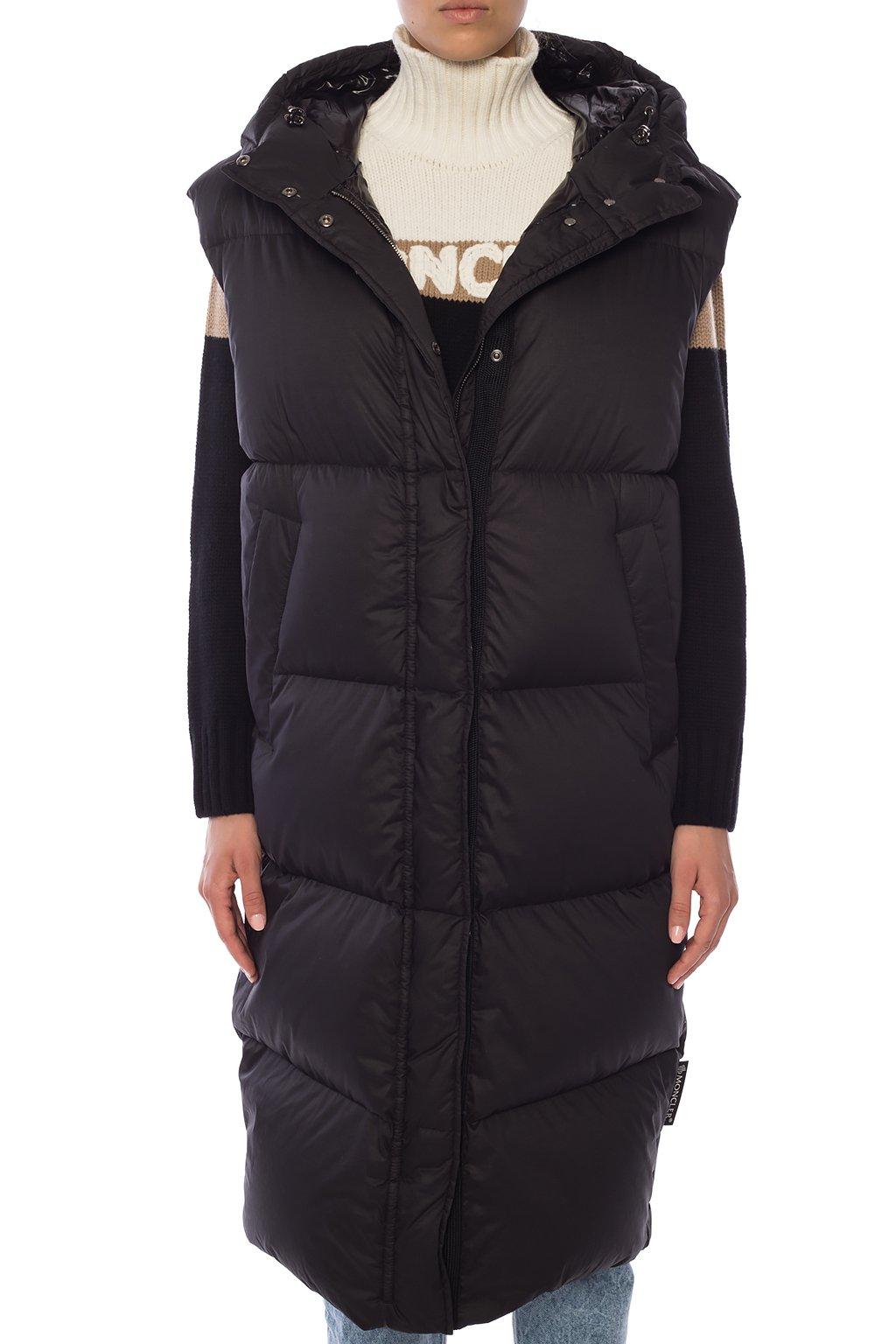 Moncler 'comoe' Long Quilted Vest in Black - Lyst