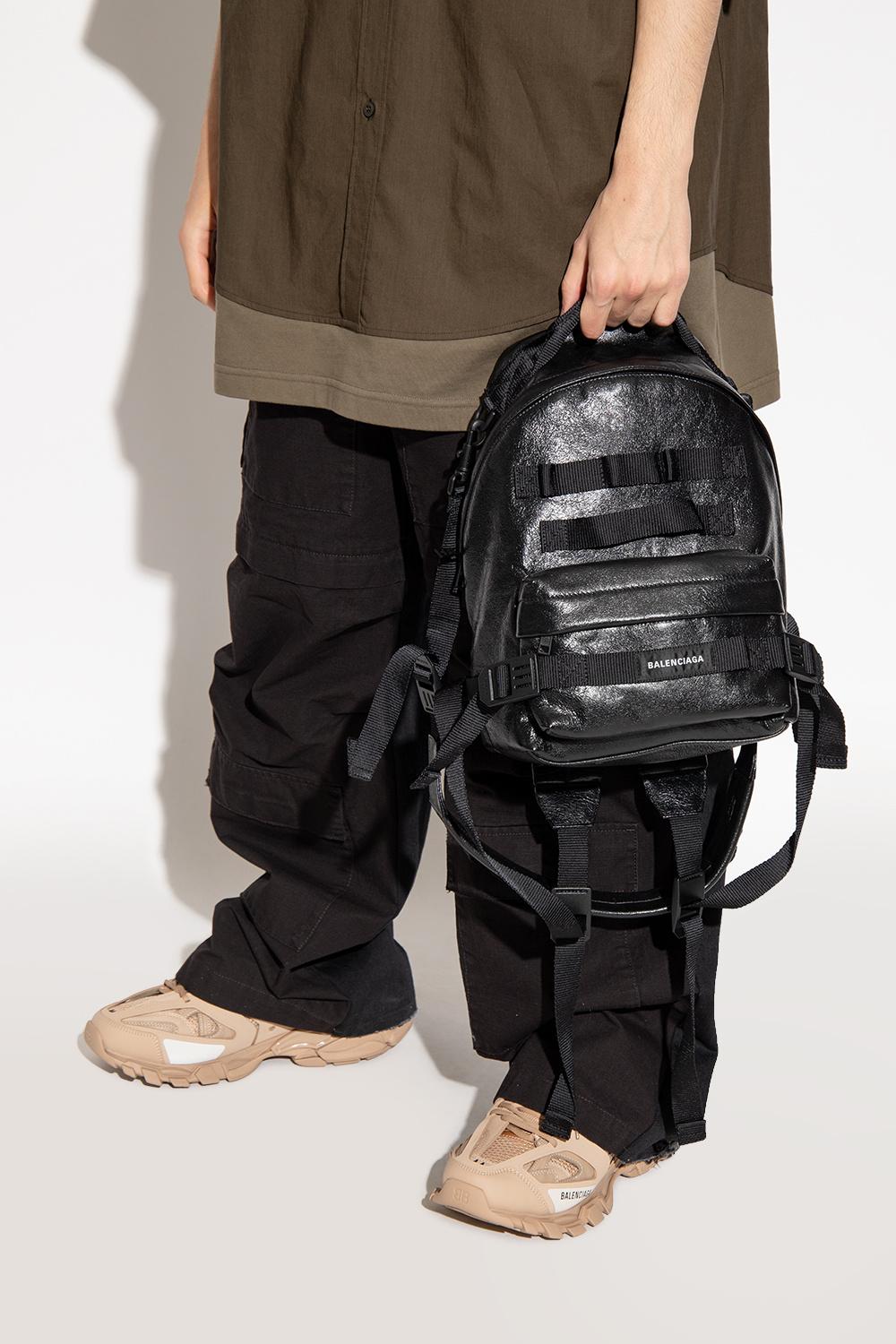 Balenciaga Leather 'army Small' Backpack in Black for Men | Lyst Australia