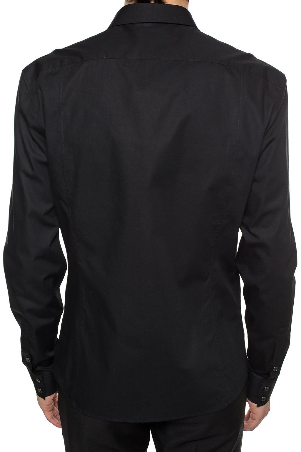 Balmain Cotton Embroidered Shirt in White Black (Black) for Men - Lyst