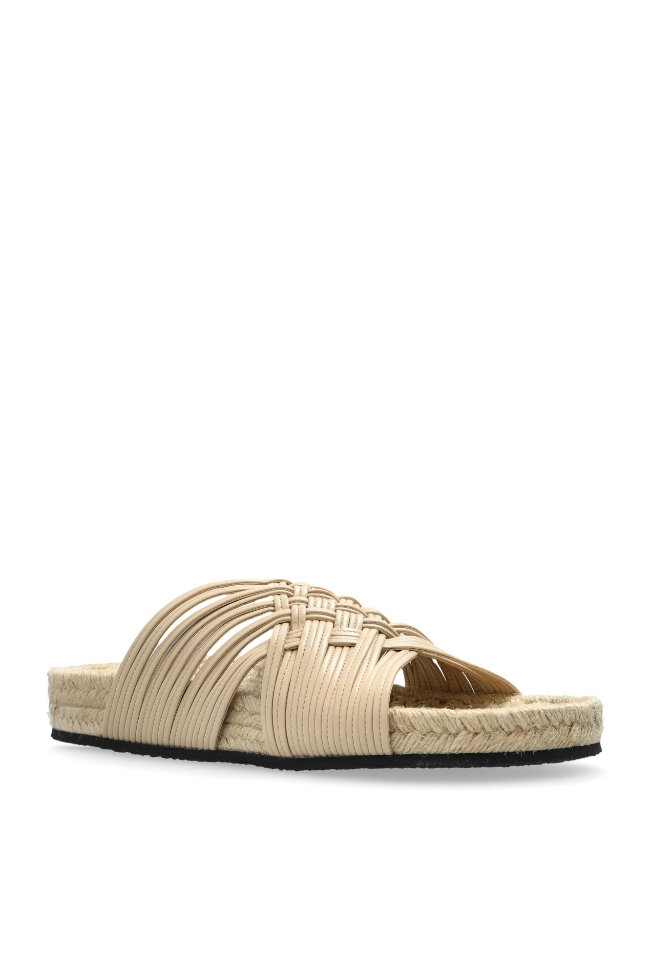 【送料&関税込】Stella Mccartney Woven Sandals Stella McCartney Woven Sandals in Natural | Lyst