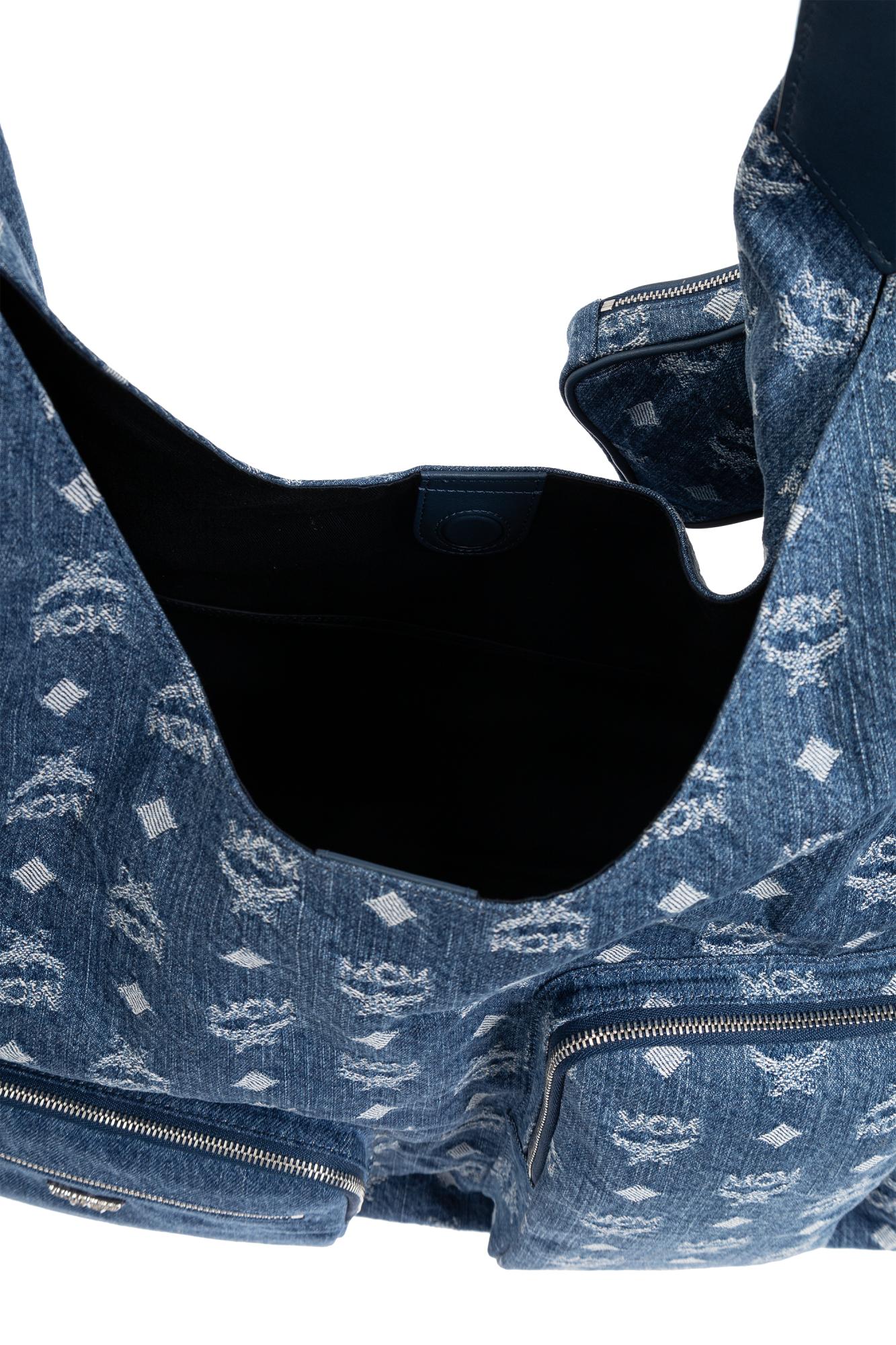MCM Denim Shoulder Bag in Blue | Lyst