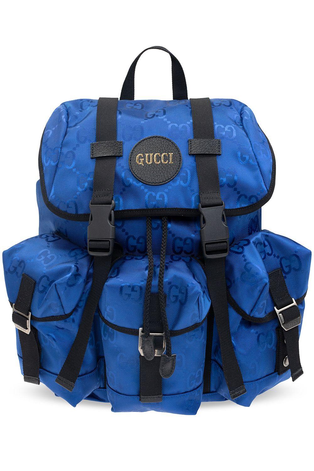 Gucci Backpack With Logo in Blue for Men | Lyst