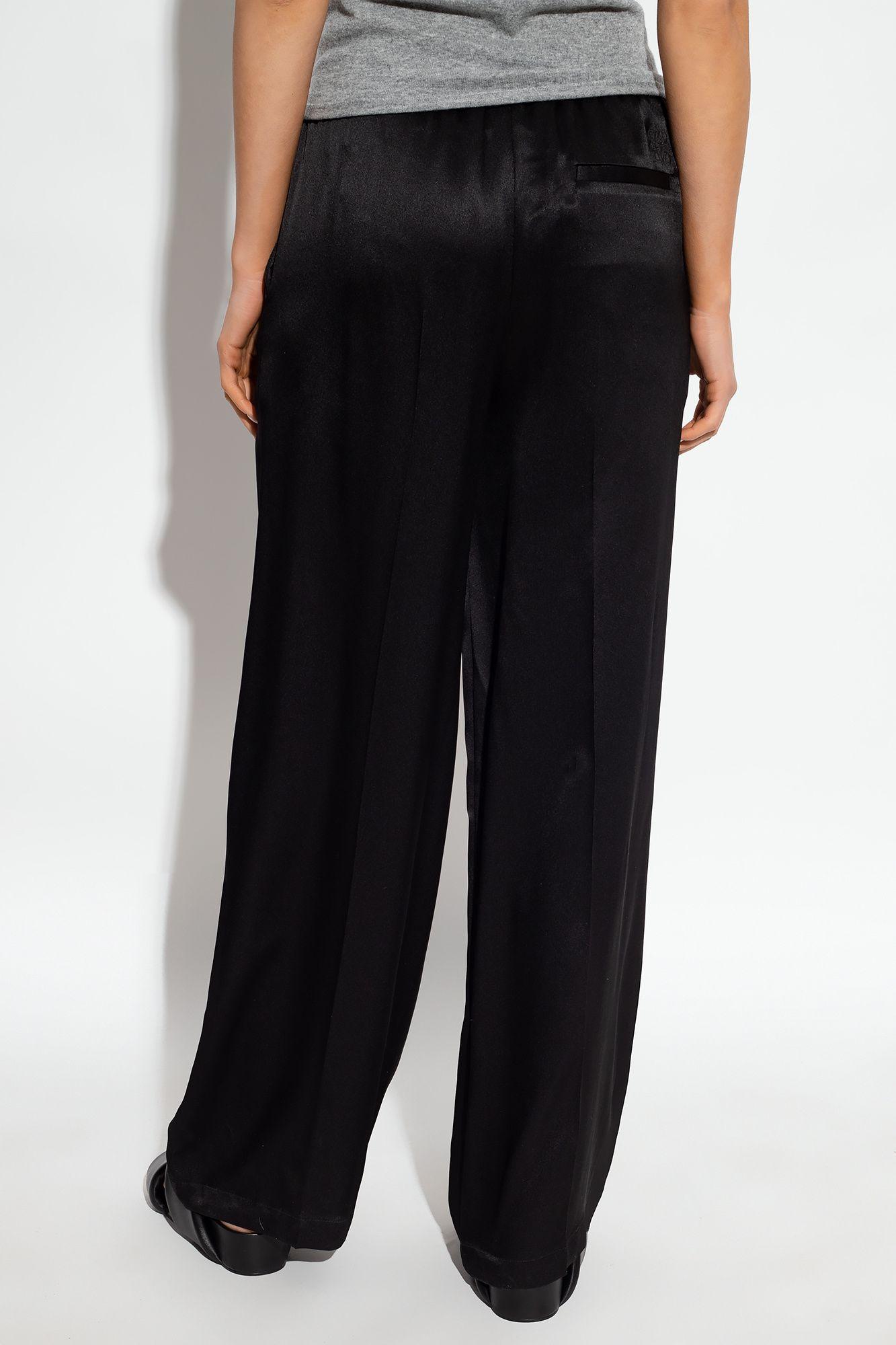 Loewe Silk Trousers in Black | Lyst