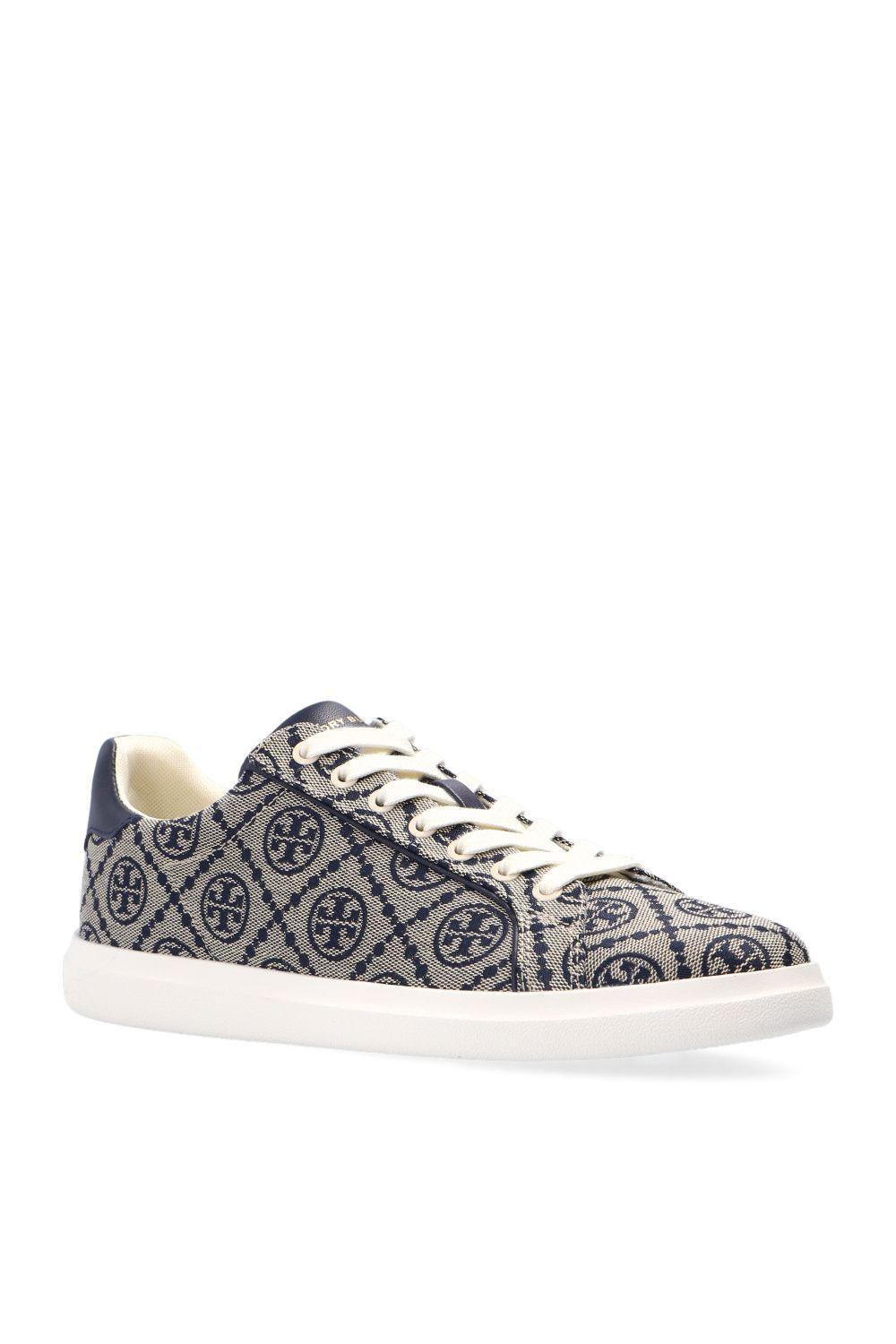 Tory Burch T Monogram Howell Court Sneaker in Blue | Lyst